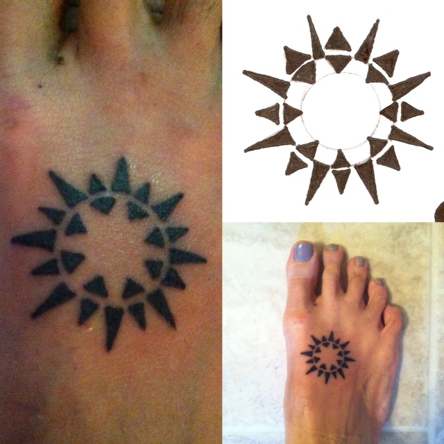 Sun tattoo June